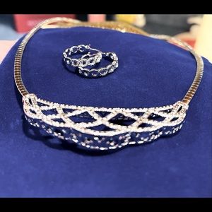 *New* Beautiful 1/4 Carat Necklace & Infinity Diamond Hoops